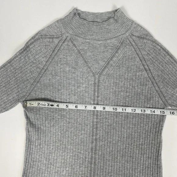 Repetto Gray Knit Mock Neck Long Sleeve Sweater. M. - Picture 9 of 13